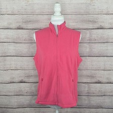 Vintage L.L. Bean Mountain Classic Pink Fleece Outerwear Performance Vest Large