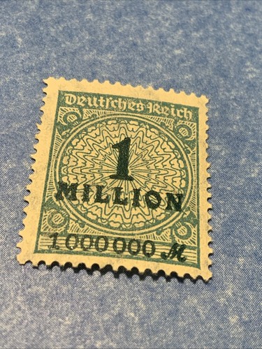 6763) One: 1923 One (1) Million Mark Postal Stamp Germany Deutsche Reich