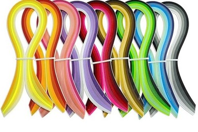 Multi-Color Quilling Paper Strips Kits 900 Strips 42 Colors, 3mm Width, 15Inc...