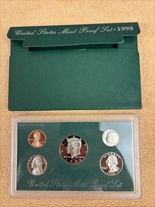 1998-S US Mint Proof Set 5 Coin OGP Original Government Packaging with COA