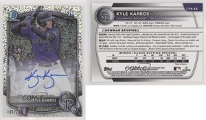 2025 Bowman Chrome Prospect Speckle Refractor /299 Kyle Karros #CPA-KK Auto