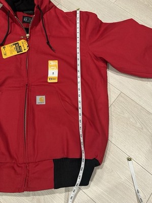 NWT Carhartt Active Jacket J140 Industry Red Mens Medium M Tall | eBay