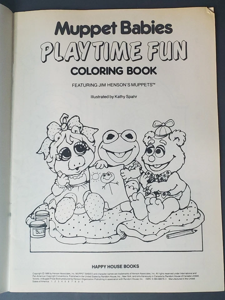 Vintage 1986 Muppet Babies Coloring Book 1984 UNUSED Foto 3 de 4