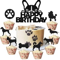 Hund Tortendeko 25 StüCk SüßE Hunde Cake Toppers Cupcake Topper Geburtstag