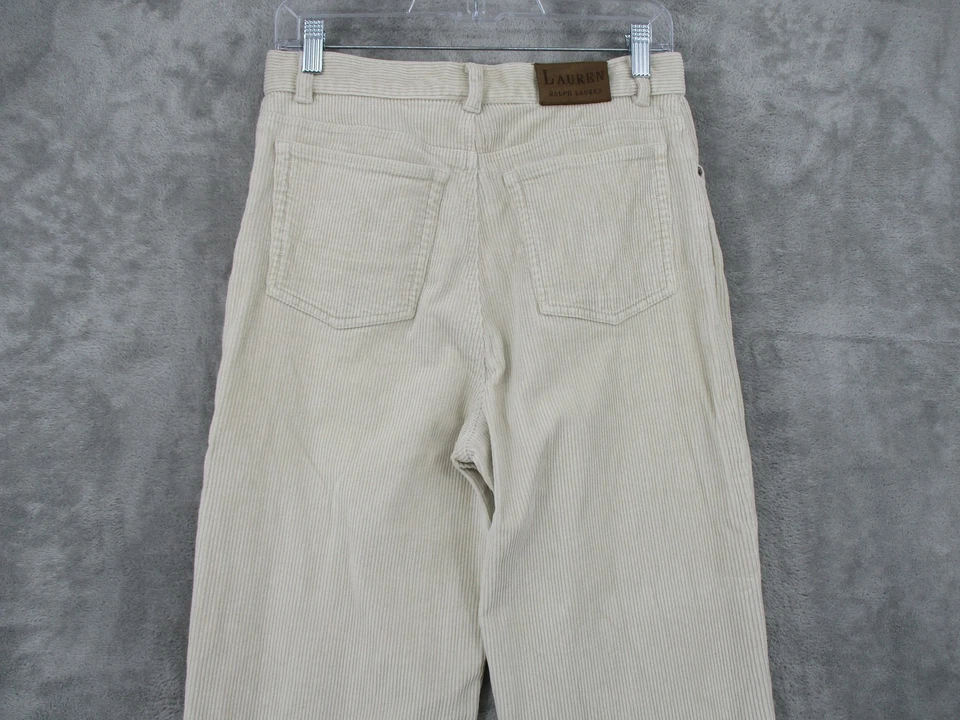 Pantalones Ralph Lauren LRL de colección para mujer 8 pana pierna recta informales elásticos Foto 2 de 4