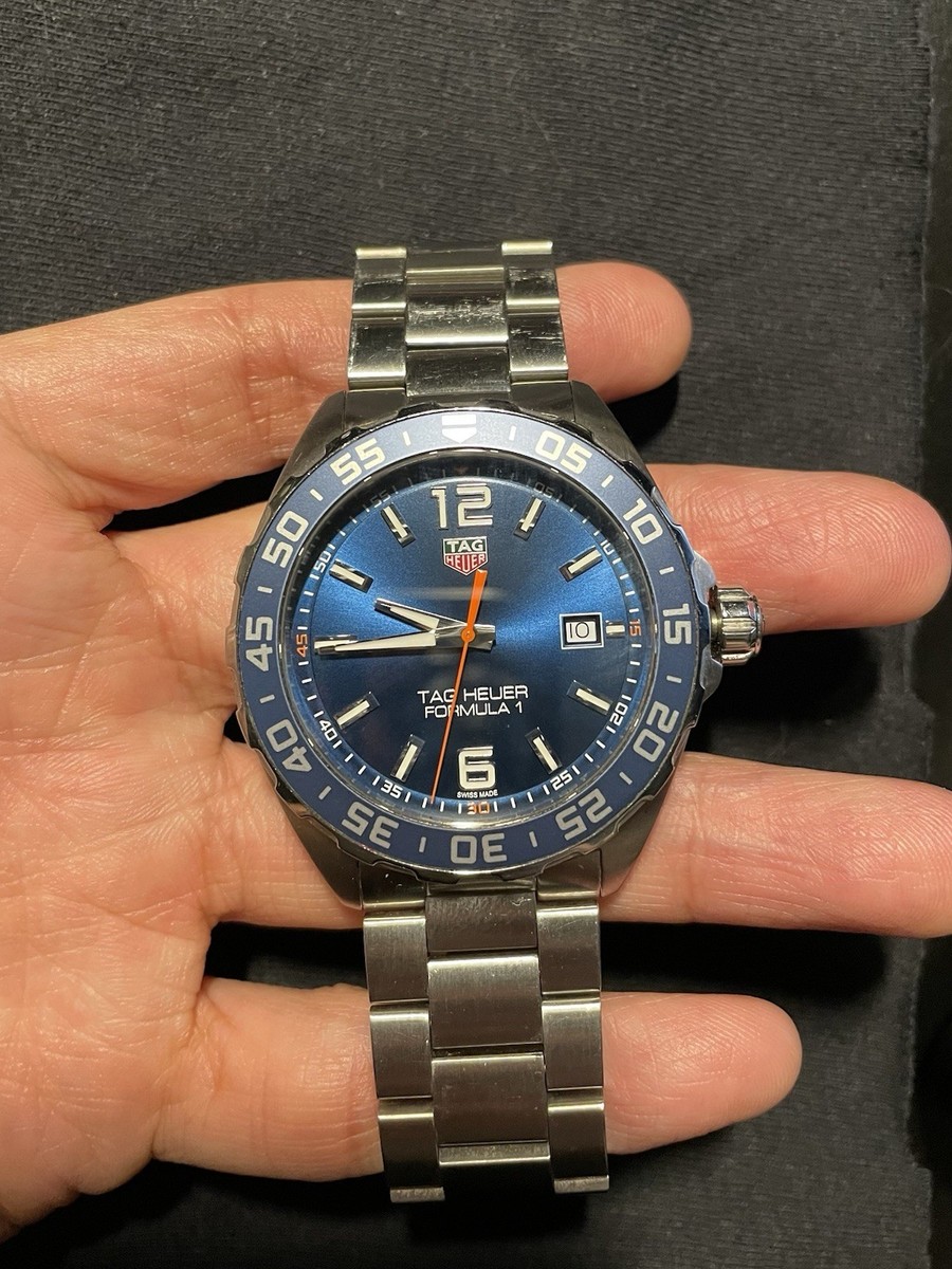 TAG HEUER FORMULA 1 クォーツ腕時計 本体　中古品 TAG Heuer Formula 1 DATE Blue Dial Stainless Steel Quartz 43 mm