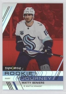 2022 Upper Deck Synergy Rookie Journey Red Away 59/499 Matty Beniers #RJ-5 5b7