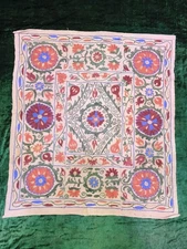 Uzbek suzani handmade embroidery home decor 37"X33" 95x84cm D-8A