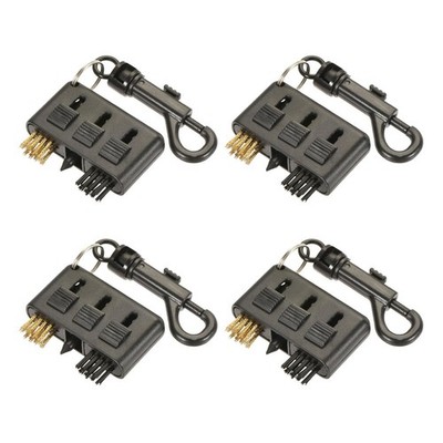 4pcs Golf Club Brush 3 in 1 Portable Clip Retractable Dust Groove Cleaner Black