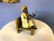 Bronze Skulptur of writing Arab on chair Vienna Austria nach Franz Bergman