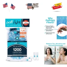 1200 Cigarette Filters That Remove Tar and Chemicals, Reusable Filter Tips, T...