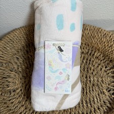 POTTERY BARN KIDS Mermaid Allover Kid Beach Towel UPF 50  32" X 64"