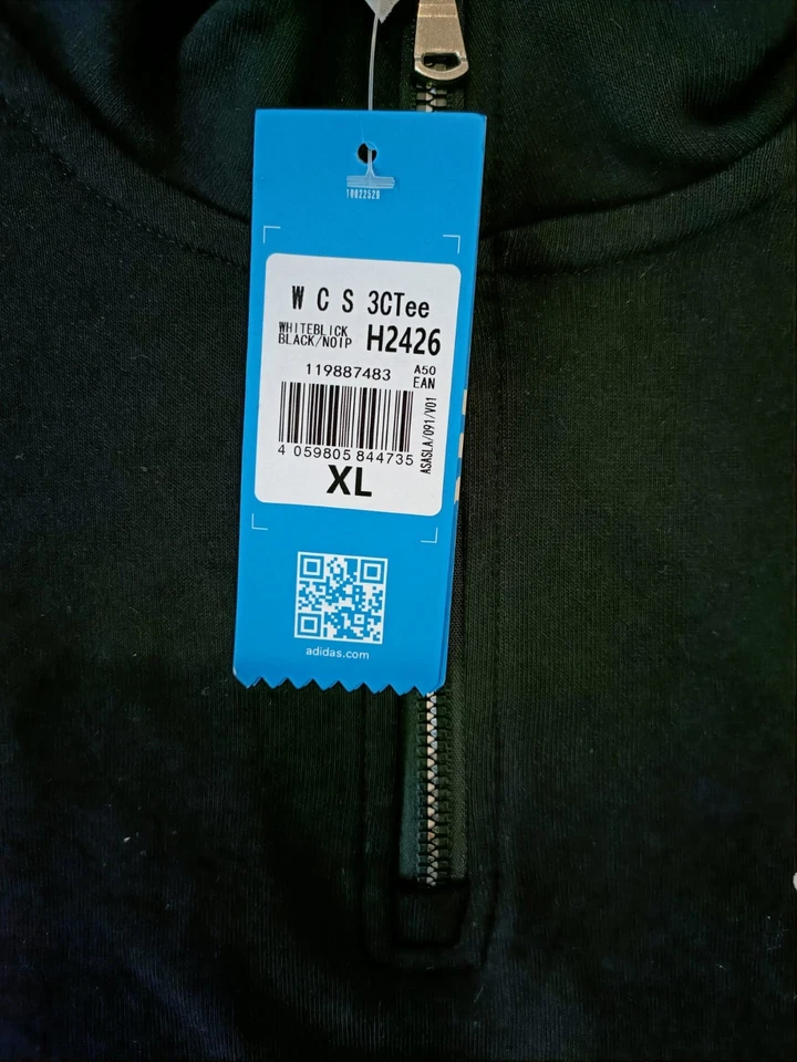 Sweat adidas Originals col zippé noir - Neuf avec étiquette - Photo 4/4