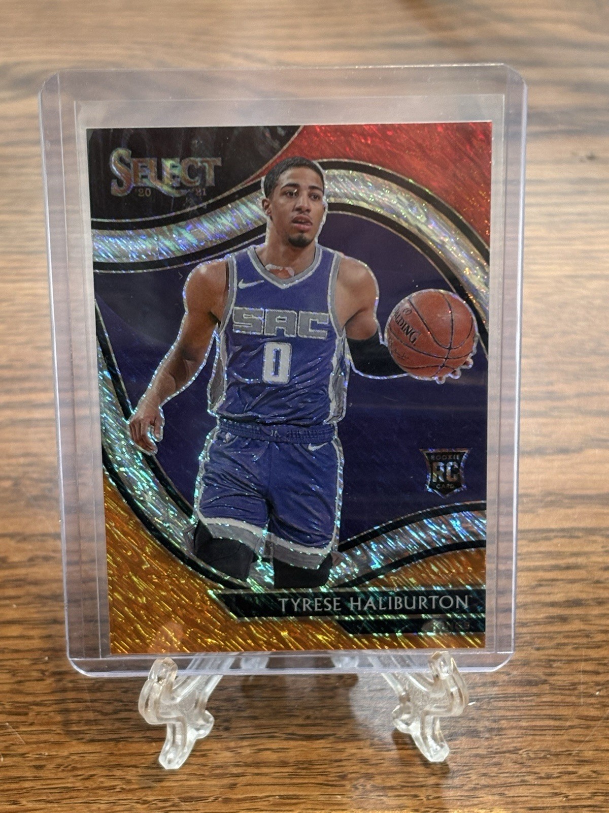 2020-21 Panini Select Courtside Tyrese Haliburton #289 Red White Orange Shimmer