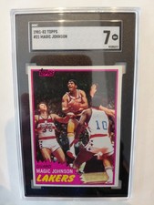 1981-82 Topps #21 Magic Johnson SGC 7 Los Angeles Lakers Card