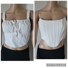 Lot Of 2 Womens Party Tops White Corset Cami BAYBOO size Small