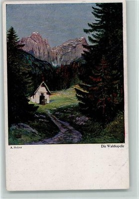 12076722 - Gemaelde von A. Holzer - Die Waldkapelle Berg