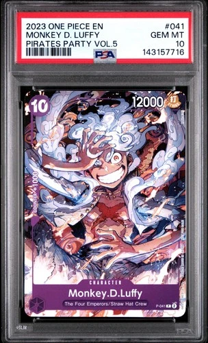 2023 One Piece Promo Pirates Party Volume 5 Monkey D. Luffy #P-041 PSA 10
