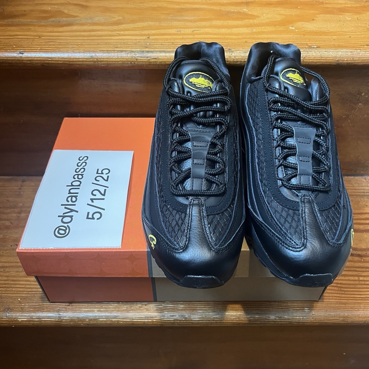 Size 9.5 US - Nike x Corteiz Air Max 95 Honey Black IN HAND