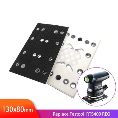 130X80mm Hook &loop Sanding Pad 12 Holes Replacement Plate for Festool RTS 400 R