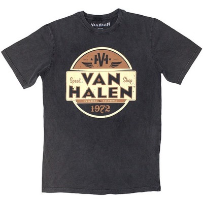 VAN HALEN - Speed Shop Stone Wash T-Shirt OFFICIAL MERCHANDISE