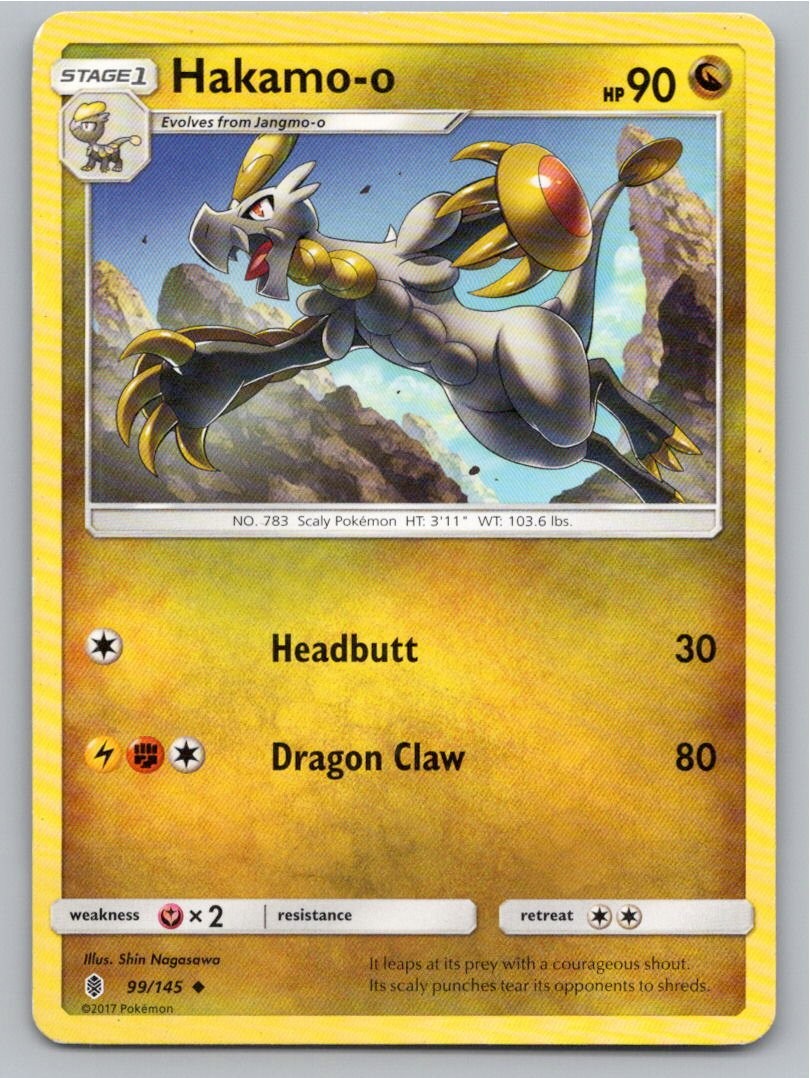 2017 POKEMON HAKAMO-O GUARDIANS RISING 99/145 UC NM A71436 FREE S&H