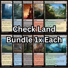 Full SET of Check Lands - MTG Dual Land 2 Color - 1 of Each Commander EDH NM