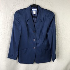 Vintage Pendleton Blazer Womens 10 Blue Rayon Blend 3 Button Lined USA Career