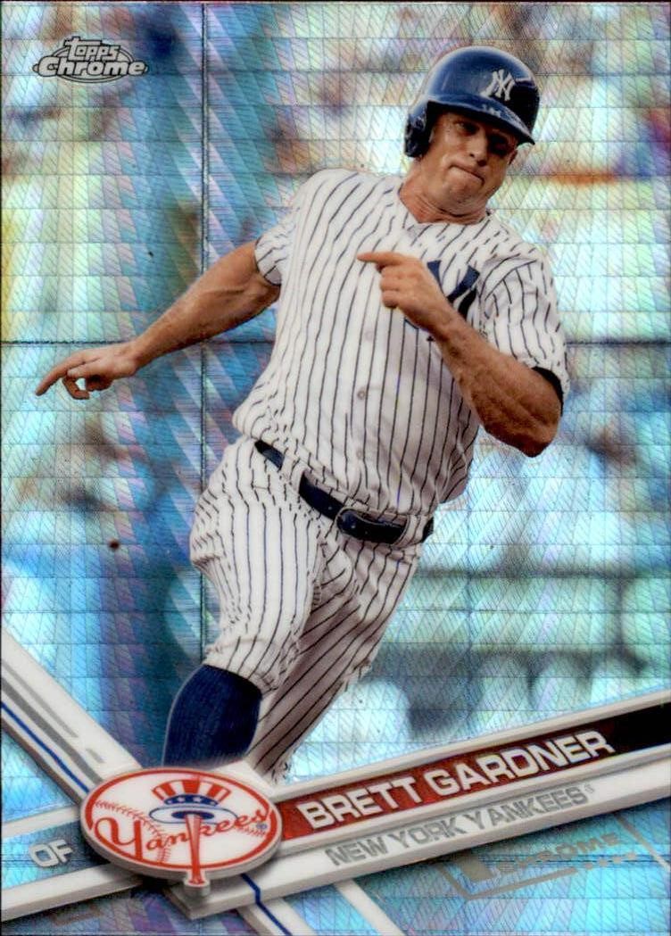 2017 Topps Chrome #28 Brett Gardner Prism Refractor