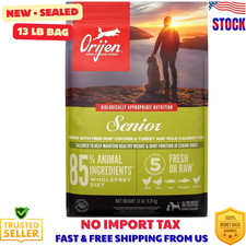 ORIJEN Grain Free High Protein Dry Dog Food Senior Recipe 13lb Bag