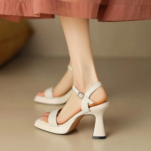 Women Platform High Heels Summer Fashion Sandals Thick Heel Pumps Party Shoes - Picture 8 of 20