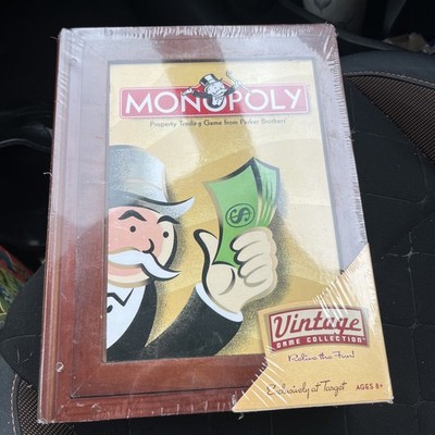 NEW Hasbro 42749 MONOPOLY Vintage Game Collection Wooden Bookshelf Board NISP