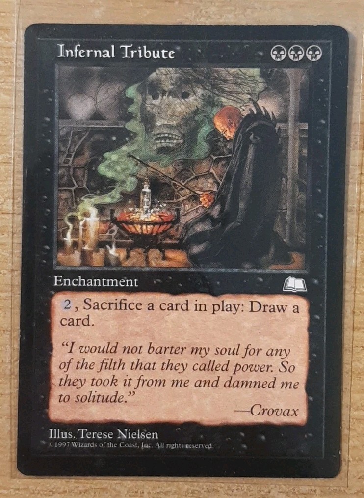 1997 MAGIC THE GATHERING WEATHERLIGHT INFERNAL TRIBUTE TD25 