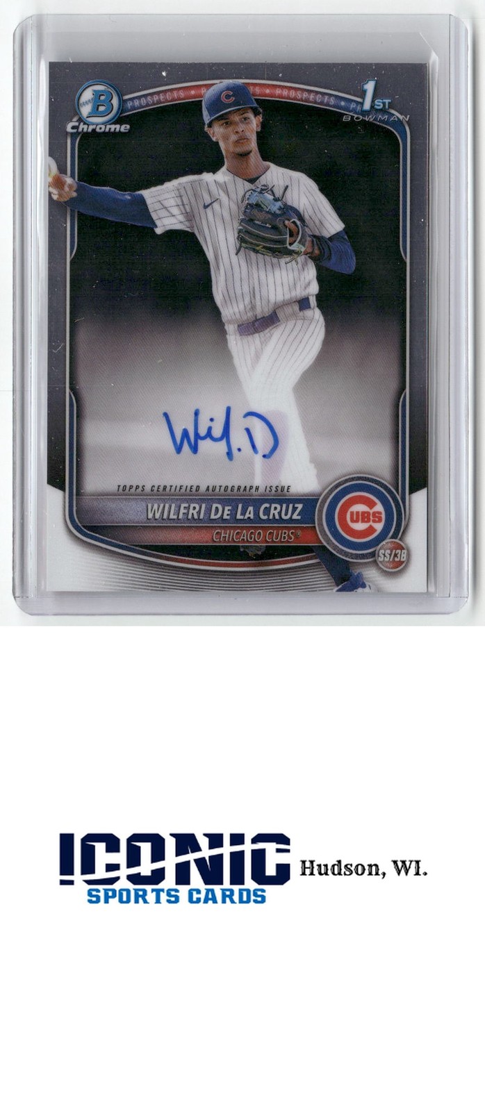 2025 Bowman Chrome #CPA-WD Wilfri De La Cruz Prospect Autographs