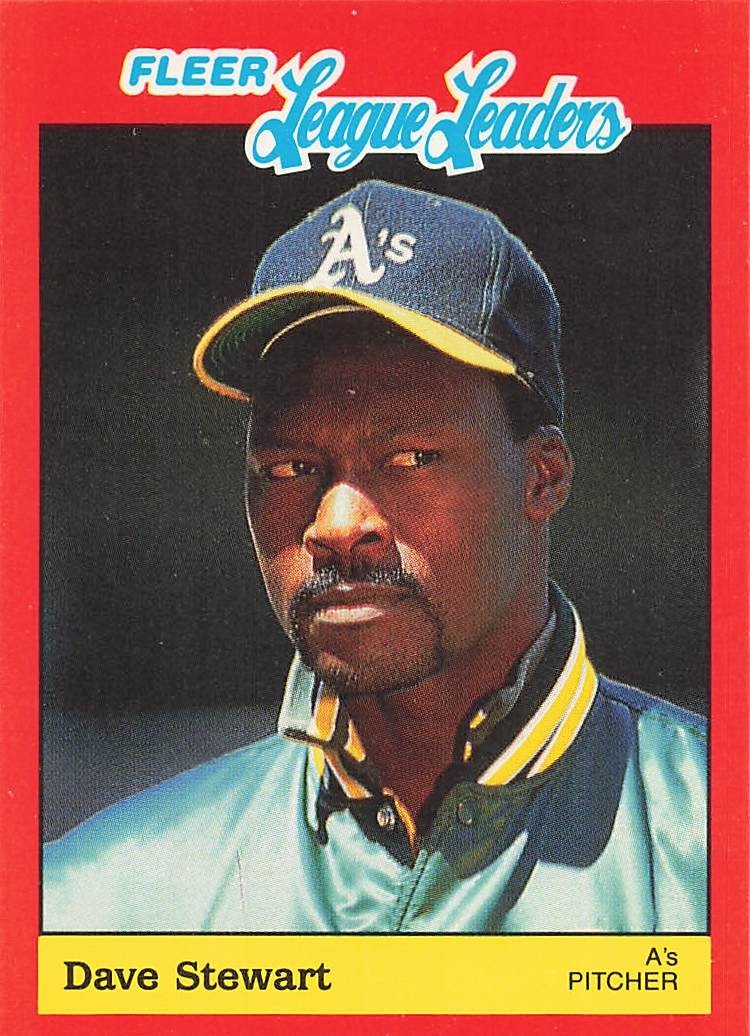 DAVE STEWART 1989 FLEER LEAGUE LEADERS #36