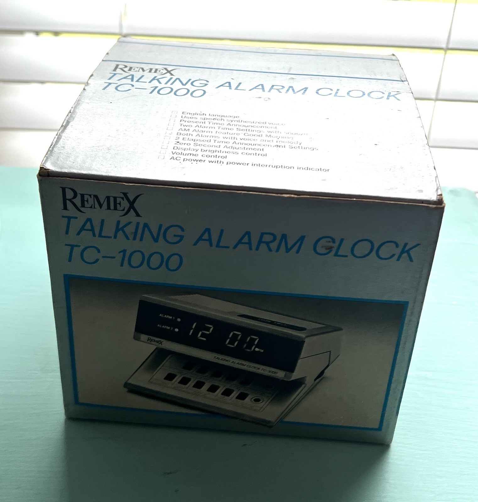 VINTAGE 1970'S REMEX TALKING ALARM CLOCK TC1000 RARE TC-1000 ORIGINAL BOX WORKS!