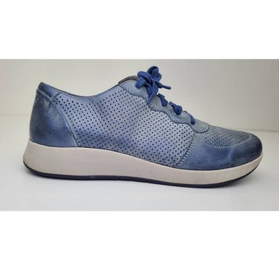 Dansko Blue Leather Sneakers Arch Support Work Shoes Women's EU 41 US 10.5-11