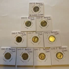 Silver MERCURY Dime lot of 10 1927 - 1944 Average Circulation Exact Coins Shown