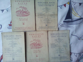 NEWCASTLE RACECARD PACK NO 3 ( 5 ) FROM 1950'S RARE CARDS