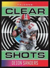 2021 Panini Illusions Clear Shots Emerald Deion Sanders #CS-10 Falcons