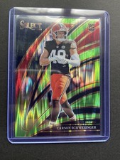 2025 Select -Club Level Carson Schwesinger #254 Neon Green Shock Prizm /699 (RC)