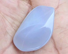Natural Chalcedony Fancy Cabochon Loose Gemstone 1 Pcs 26.5 42 MM 87.30 CT