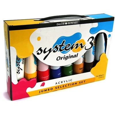 Daler Rowney System 3 Original Acryl Jumbo Selection Set - 8 x 150ml