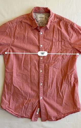 American Heritage Dawson & Brooks Men's Pink M Short Sleeve Cuffed Sleeve Shirt - Picture 3 of 6