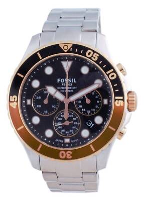 Orologio Uomo FOSSIL FB-03 FS5768 Chrono Bracciale Acciaio Nero