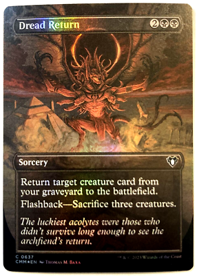 MTG Dread Return *BORDERLESS FOIL* Commander Masters 0637 NM | eBay