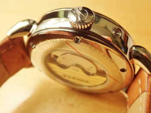 Parnis Men's White Railway Dial Power Reserve Date Small Secs 42mm Automatic NEW - Picture 15 of 16
