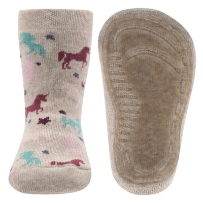 ✿ EWERS ✿ Mädchen Stoppersocken ABS Socken Soft Step EINHORN beige ✿ 221239