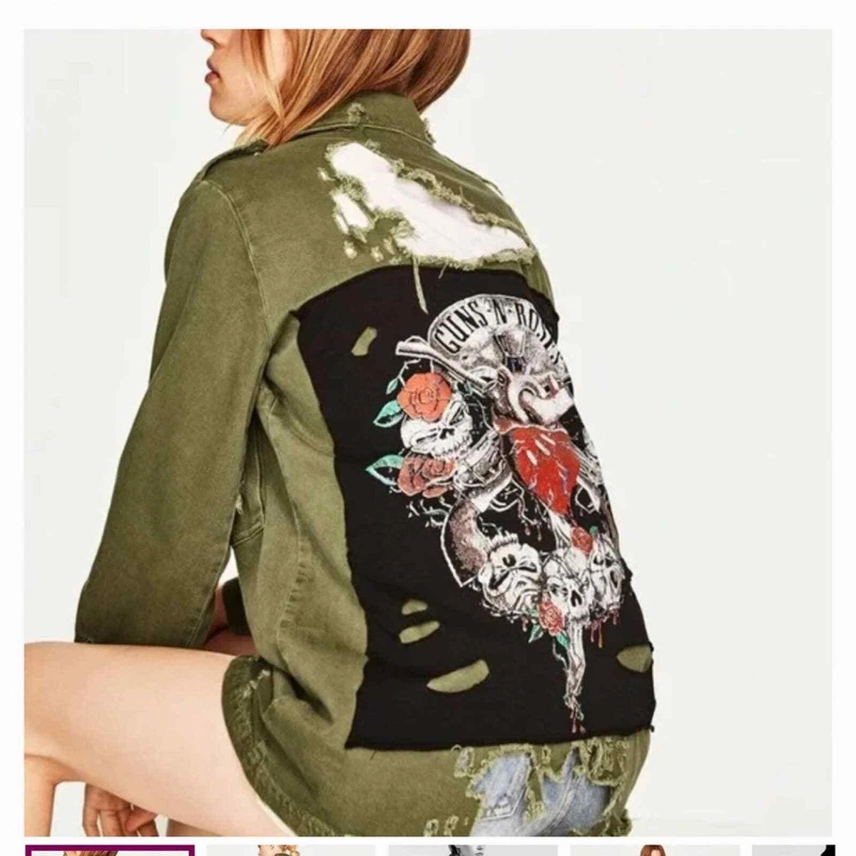 Zara guns and roses deals jacket