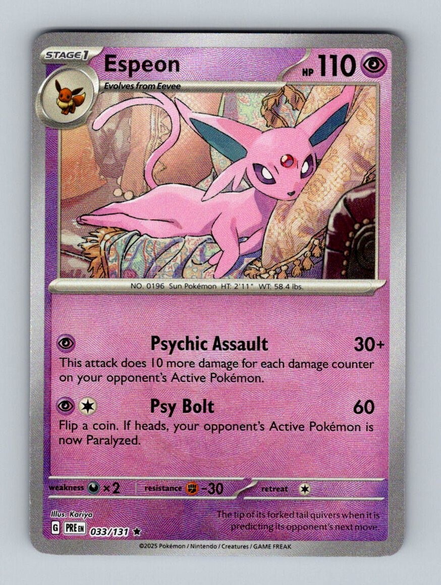 espeon pokemon cards Umbreon Eevee - Obsidian Flames - Evolution 3 Card Lot 033/131 / Rare Card Type / HP / Stage Pokemon Trading Card Game Sword